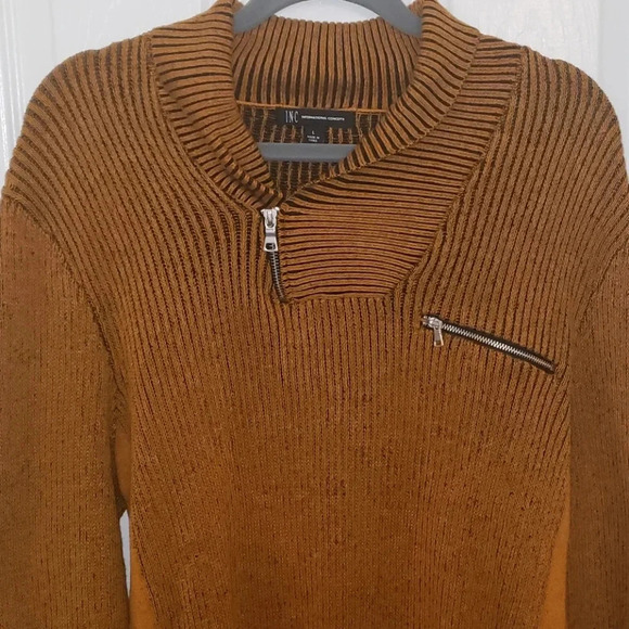 INC International Concepts Yellow & Black Sweater - Picture 3 of 14
